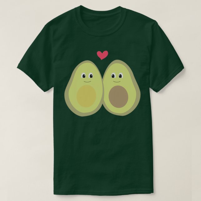 Camiseta Agradable pareja de aguacates 1 (Diseño del anverso)