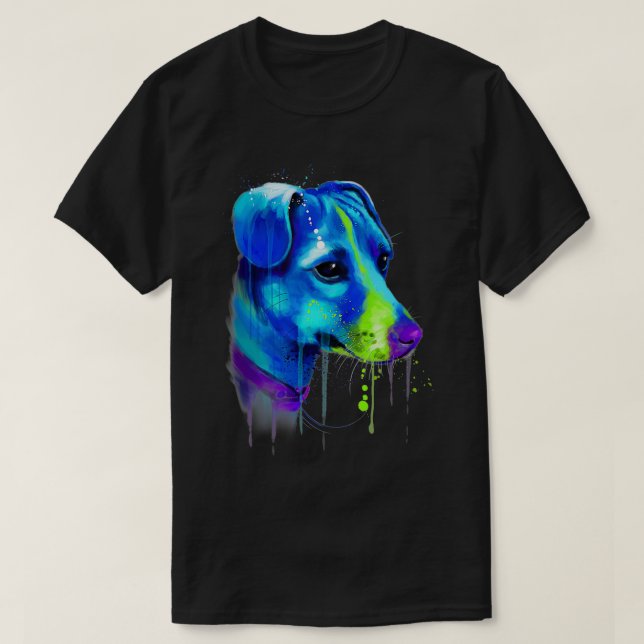 Camiseta Agradable resumen de Jack Russell, pintura acuarel (Diseño del anverso)