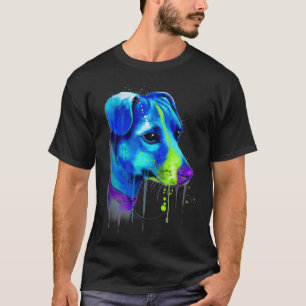 Camiseta Agradable resumen de Jack Russell, pintura acuarel