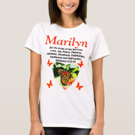 CAMISETA AGRADABLES GALATIANOS DE MARIPOSAS 5:22 PERSONALIZ