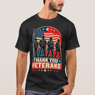 Camiseta Agradecer a los veteranos bandera americana apreci