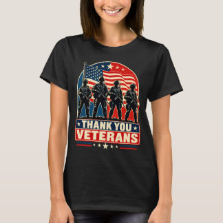 Camiseta Agradecer a los veteranos bandera americana apreci
