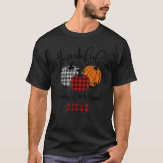 Camiseta Agradecida Tía Bendecida De Otoño Cae Calabaza