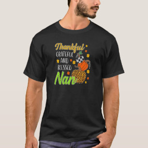 Camiseta Agradecidas Agradecidas Mujeres Bendecida Nan Otoñ