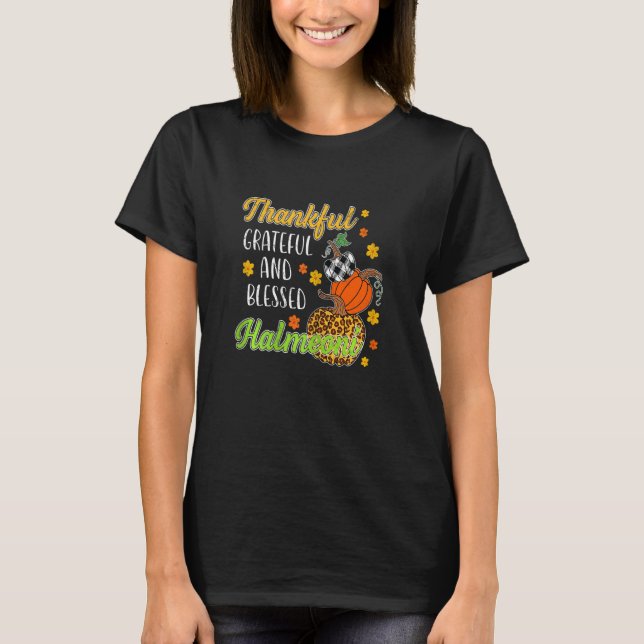 Camiseta Agradecidas Agradecidas mujeres bendecidas Halmeon (Anverso)