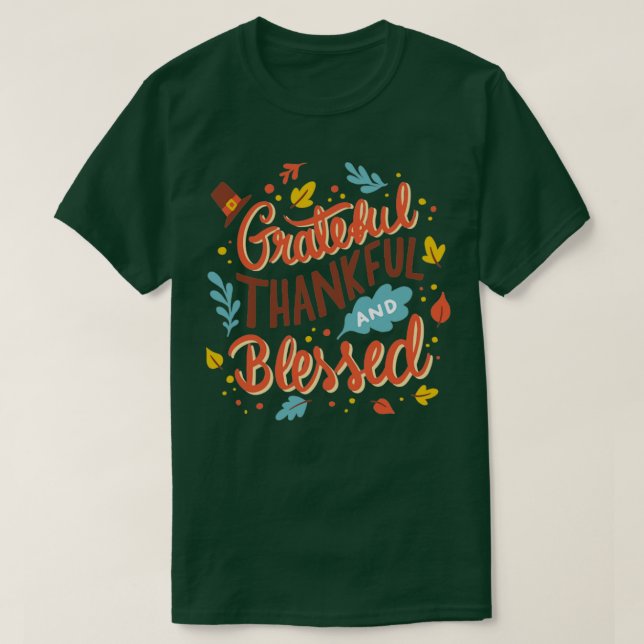 Camiseta Agradecido Agradecimiento (Diseño del anverso)