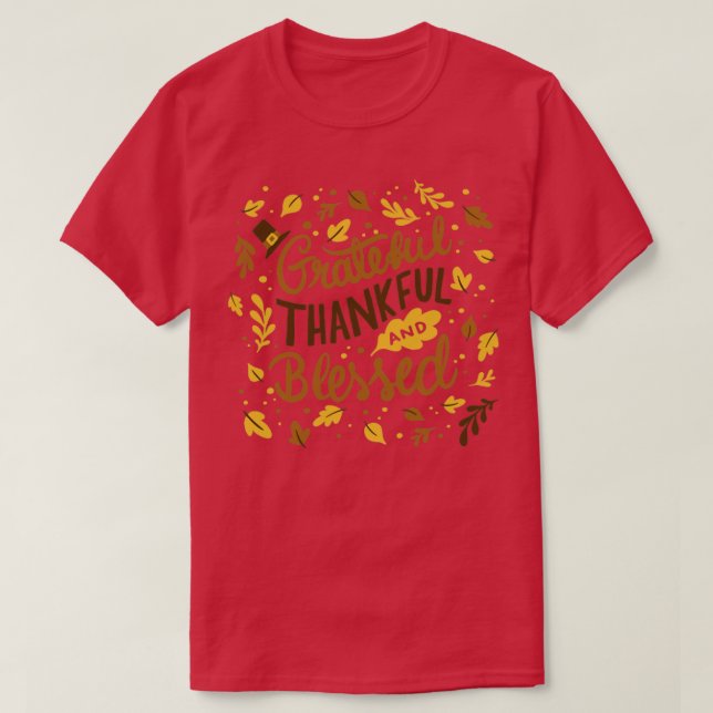 Camiseta Agradecido agradecimiento bendecido2 (Diseño del anverso)