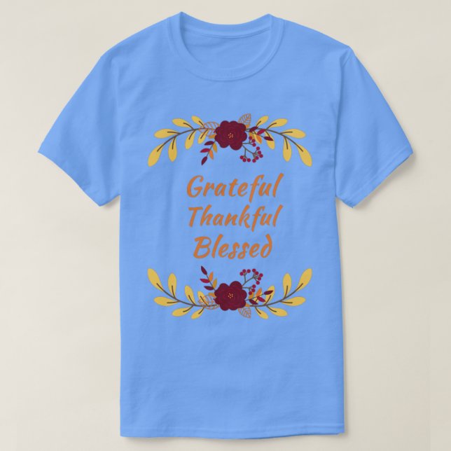 Camiseta Agradecido Agradecimiento Bendecido5 (Diseño del anverso)