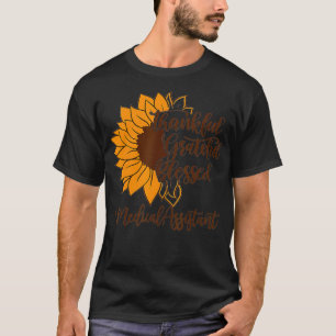 Camiseta Agradecido asistente médico Sunflo