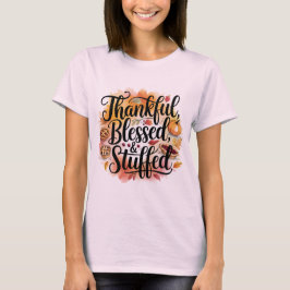 Camiseta Agradecido Bendito Y Relleno