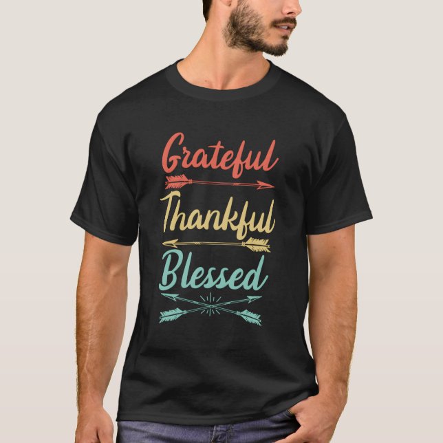 Camiseta Agradecido Día de Acción de Gracias (Anverso)