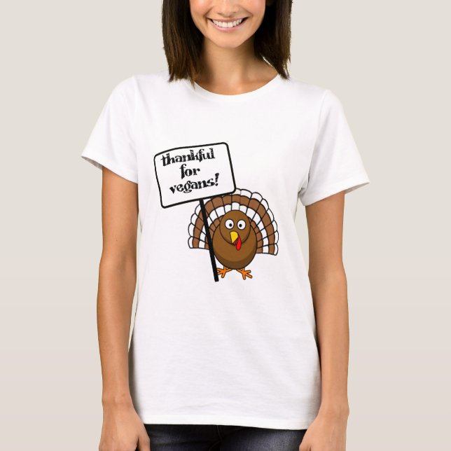 Camiseta ¡Agradecido para los veganos! (Anverso)