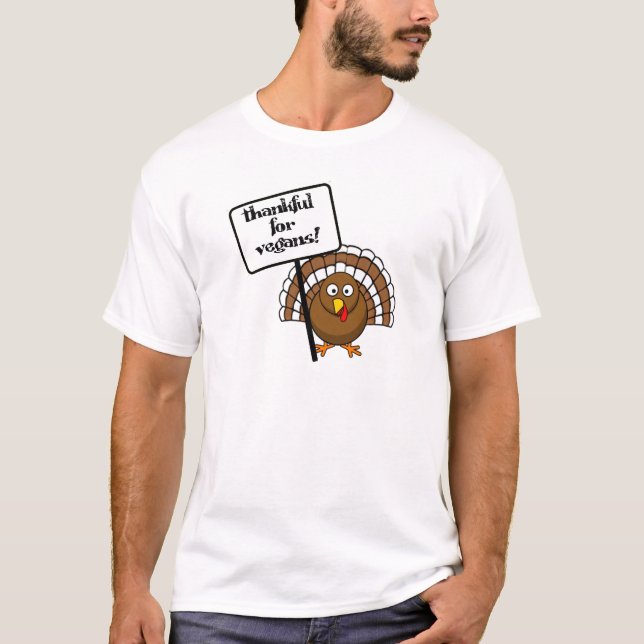 Camiseta ¡Agradecido para los veganos! (Anverso)