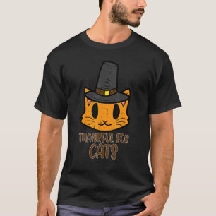 Camiseta Agradecido Por Gatos Peregrino Lindo Día De Acción