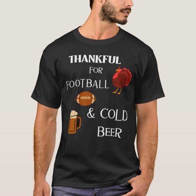 CAMISETA AGRADECIDO POR LA CERVEZA Y EL FÚTBOL (Anverso)