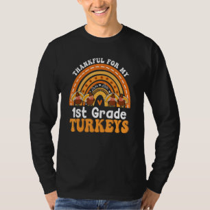 Camiseta Agradecido Por Mi Profesor De Pavos De 1er Grado O