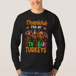 Camiseta Agradecido Por Mis Pavos De Undécimo Grado Día De
