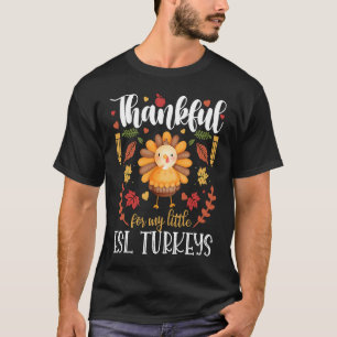 Camiseta Agradecido Por Mis Pequeños Pavos De ELE Para Un P