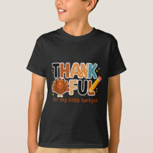 Camiseta Agradecido Por Mis Pequeños Pavos Profesor Día De