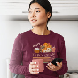 Camiseta Agradecido y agradecido diseño de Acción de Gracia