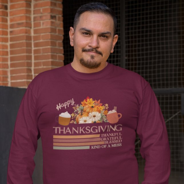 Camiseta Agradecido y agradecido diseño de Acción de Gracia (Subido por el creador)