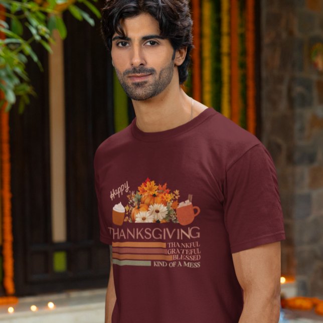 Camiseta Agradecido y agradecido diseño de Acción de Gracia (Subido por el creador)