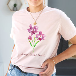 Camiseta Agradecidos, agradecidos, bendecidos florales