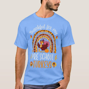 Camiseta Agradecidos Por Mi Preescolar Turquía Cae Thanksgi