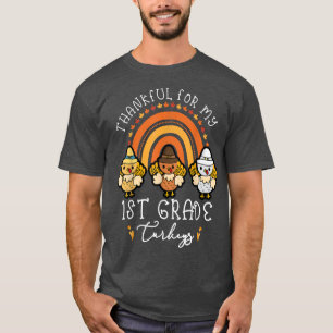 Camiseta Agradecidos por mi primer grado de pavos bandidos