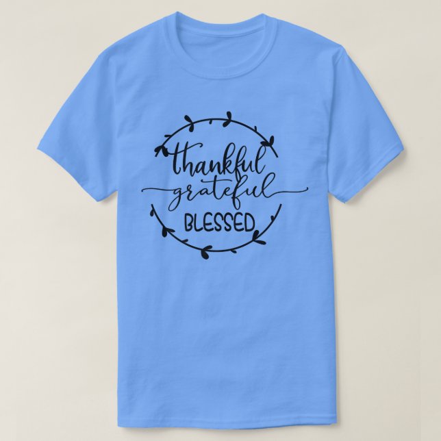 Camiseta Agradecidos Y Bendecidos Temporada De Calabaza Agr (Diseño del anverso)