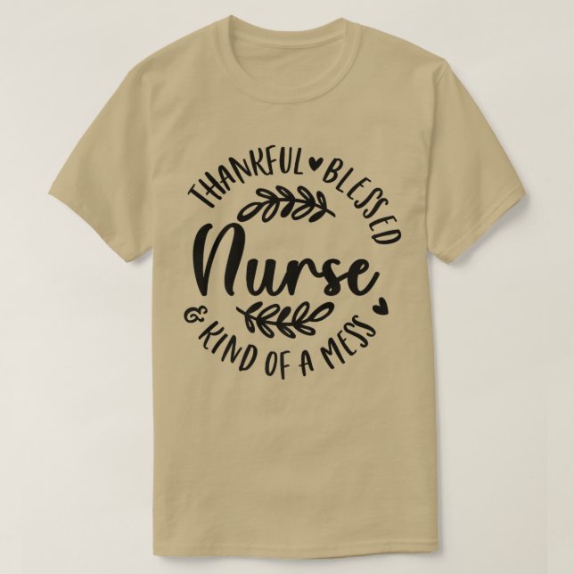 Camiseta Agradecidos Y Como Una Enfermera De Ajedrez Thanks (Diseño del anverso)