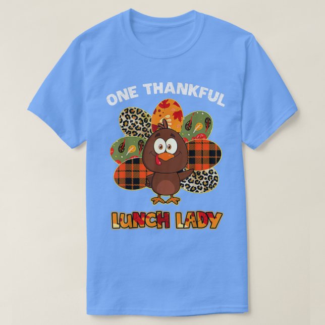 Camiseta Agradecimiento a la dama del almuerzo Turquía otoñ (Diseño del anverso)