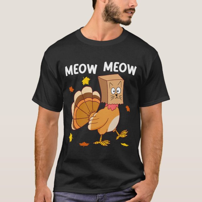 Camiseta Agradecimiento a un gato de Turquía Meow Funny Hom (Anverso)