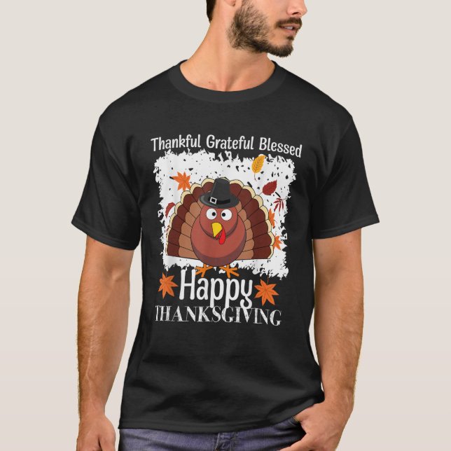 Camiseta Agradecimiento agradecido al feliz Día de Acción d (Anverso)
