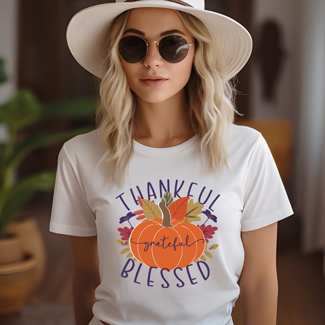 Camiseta Agradecimiento agradecido Calabaza de Acción de Gr (Subido por el creador)