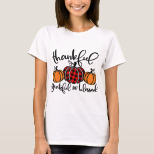 Camiseta Agradecimiento Agradecimiento Blessed Red Plaid Pu