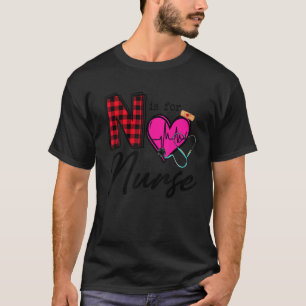 Camiseta Agradecimiento Corazón Rosa Lindo Enfermera Mujer