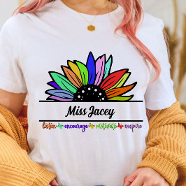 Camiseta Agradecimiento de profesores de flores silvestres,