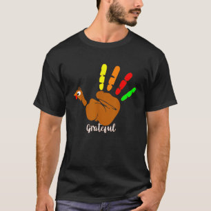Camiseta Agradecimiento de Turquía al Rótulo de la mano de 