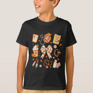 Camiseta Agradecimiento enfermera otoño Stethoscope Coquett
