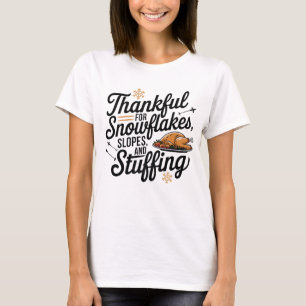 Camiseta Agradecimiento por copos de nieve, pistas, camiset