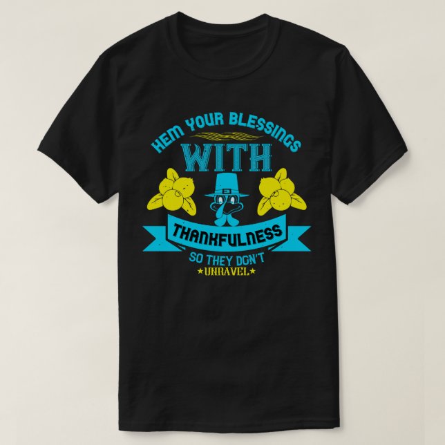 Camiseta Agradecimiento, Sus Bendiciones Con Agradecimiento (Diseño del anverso)