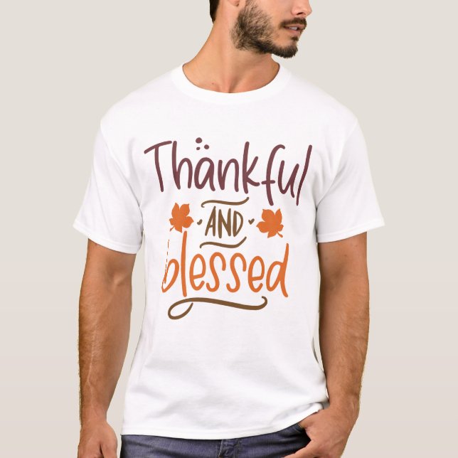Camiseta Agradecimiento Y Bendición Acción De Gracias (Anverso)