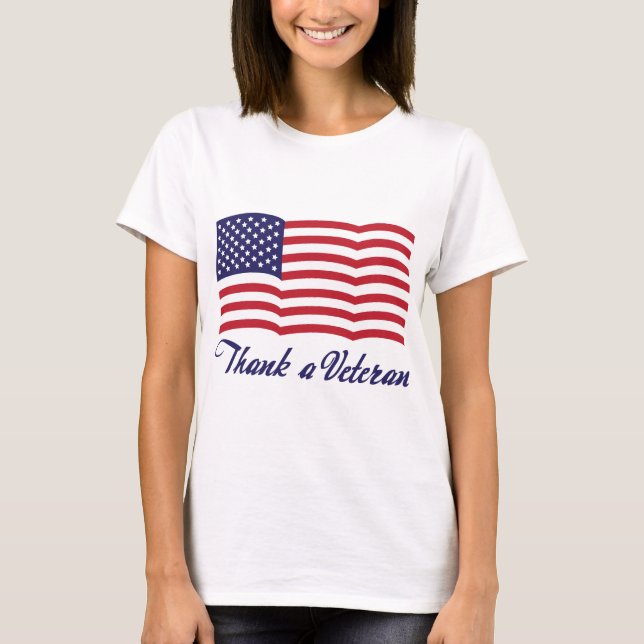 Camiseta Agradezca a un veterano (Anverso)