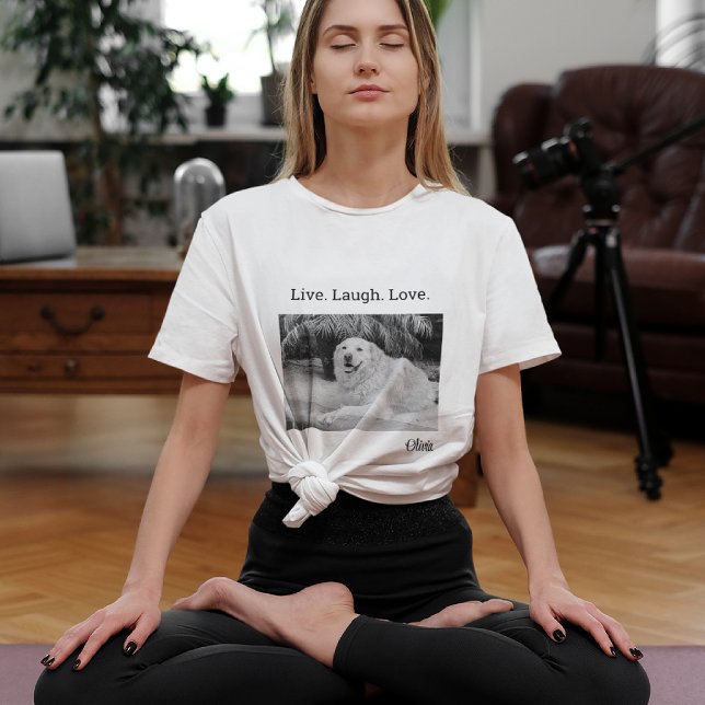 Camiseta Agrega tu foto, Ropa activa Vive Ríe Ama (Subido por el creador)