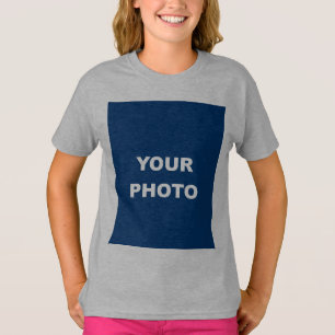 Camiseta Agrega tu imagen foto imagen logo acero ligero