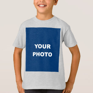 Camiseta Agrega tu imagen foto imagen logo gris ceniza