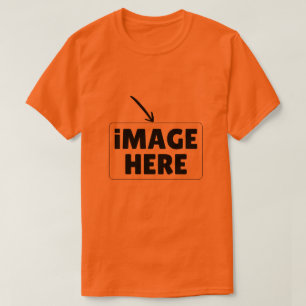 Camiseta Agrega tu imagen o diseño personalizado naranja