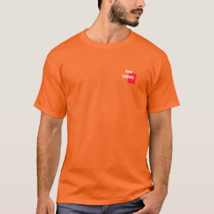 Camiseta Agrega tu inicial naranja