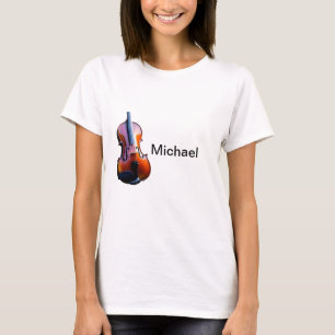 Camiseta Agrega tu nombre texto marrón amante de la música